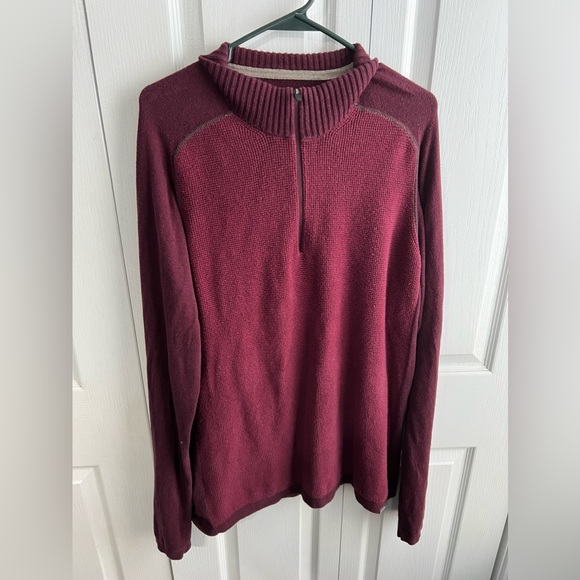 Eddie Bauer red wool blend pullover men’s size TXL - Picture 2 of 6